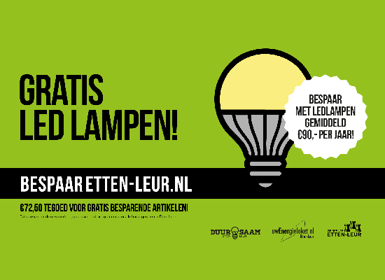 Vergeet uw voucher voor energiebesparende artikelen niet!