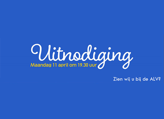 Uitnodiging algemene ledenvergadering 11 april